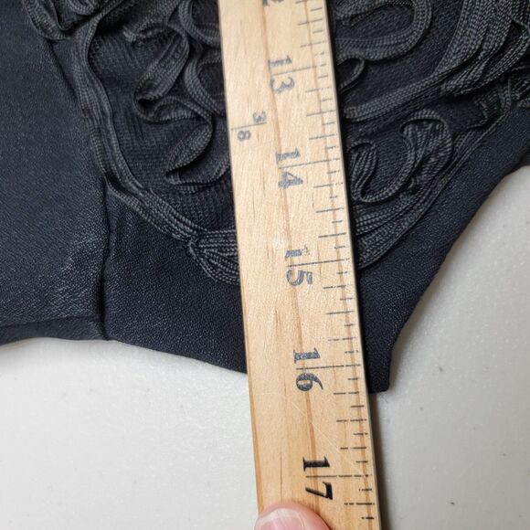 Vintage Dress 12 Med VTG 80s  Maxi Black Tie Prom Event - Picture 17 of 17